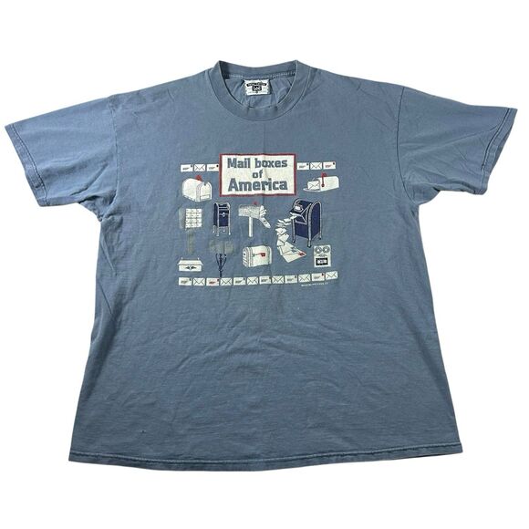 Vintage USPS Postal Service Graphic Shirt Men’s XL Mail Boxes of America 90s USA - Picture 2 of 12